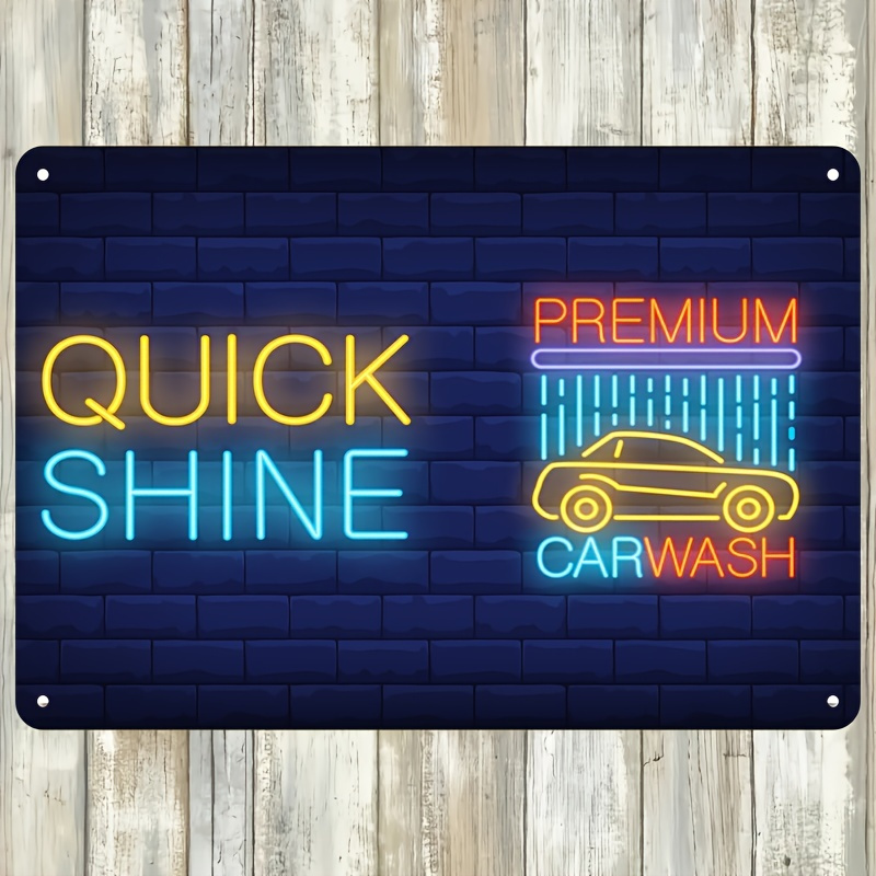 Auto Repair Shop In - Enseigne néon « Quick Shine Car