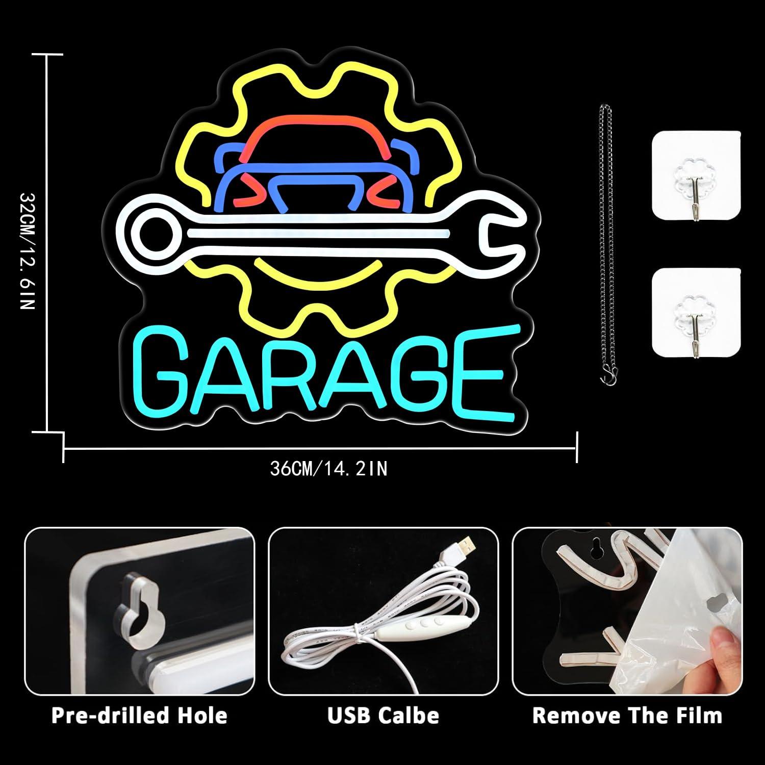 Enseigne néon LED USB à intens - Auto Repair Shop In avis et prix